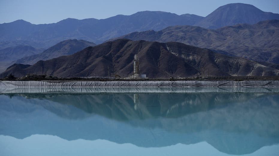 A pond at a lithium refinery