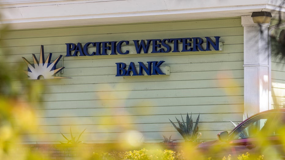 A general view of Pacific Western Bank in Huntington Beach