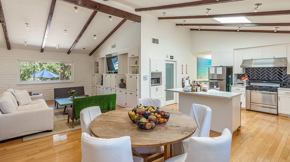 kitchen and casual dining area