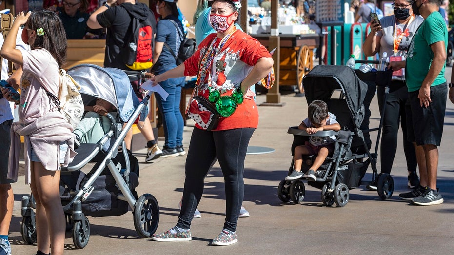 Disney guests tired in line