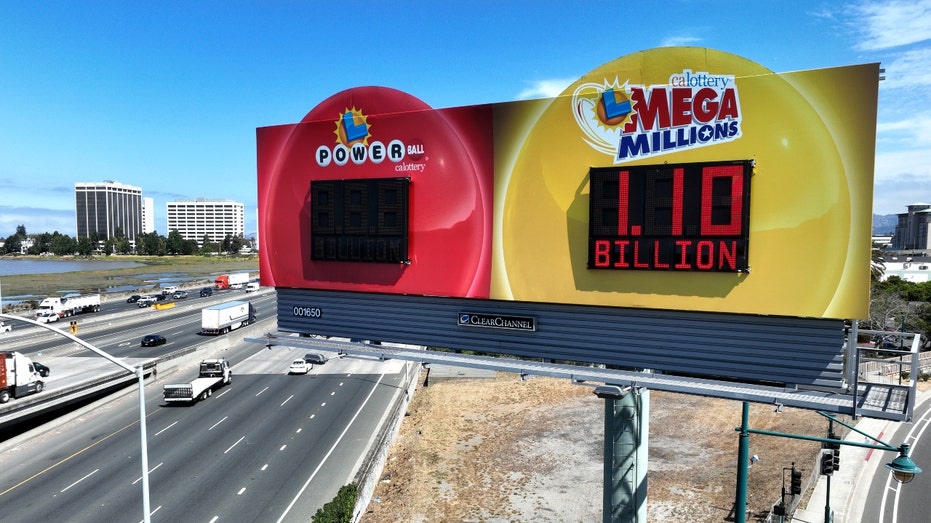 A Mega Millions billboard