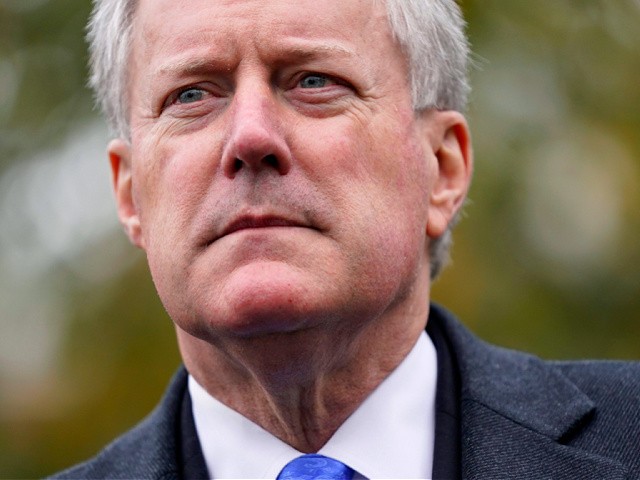 FILE - White House chief of staff Mark Meadows speaks with reporters outside the White House, Oct. 26, 2020, in Washington. The House panel investigating the Jan. 6 Capitol insurrection says it has “no choice” but to move forward with contempt charges against former Trump White House chief of staff Mark Meadows. (AP Photo/Patrick Semansky, File)