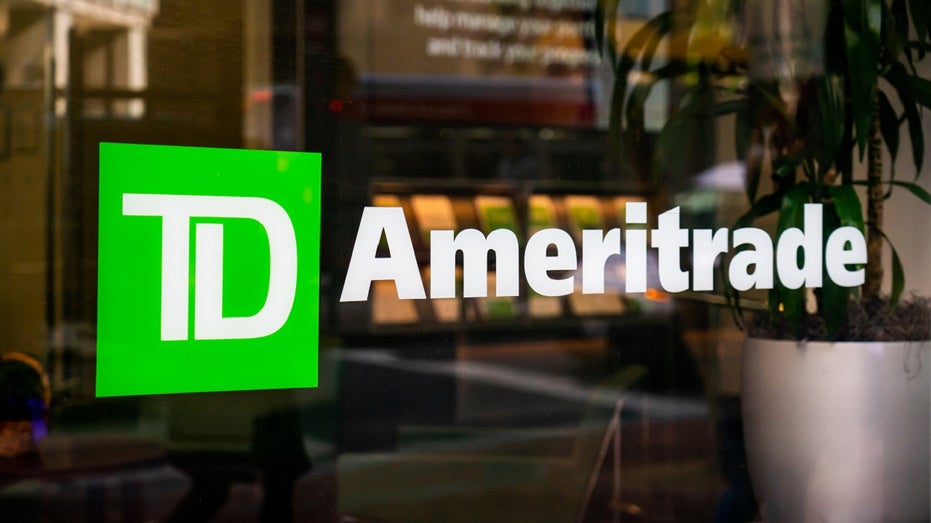 TD Ameritrade logo on office window