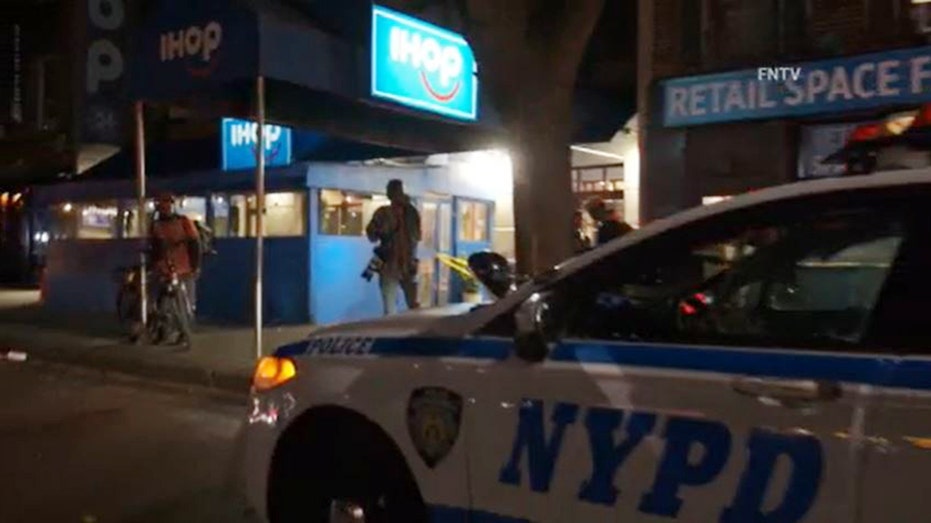 Look outside Manhattan IHOP as authorities investigate stabbing