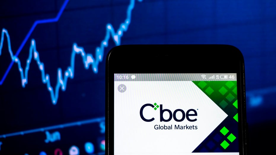 Cboe logo on smartphone