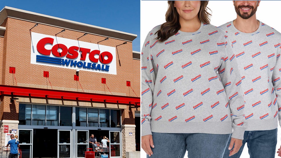 costco sweatshirt split