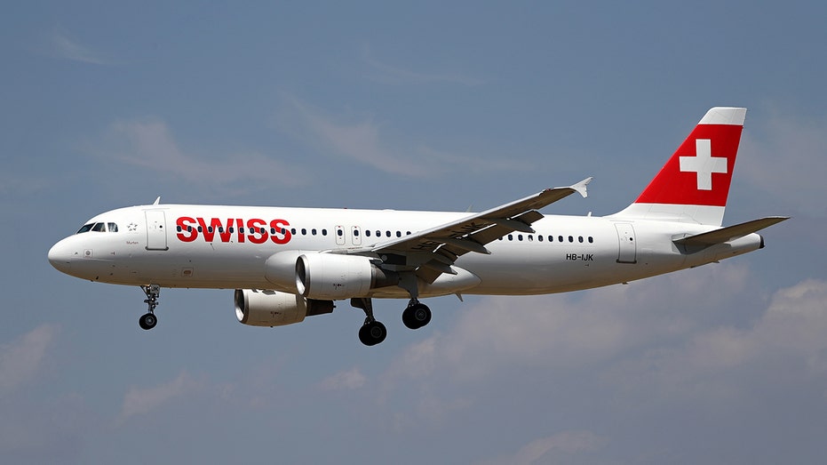 Swiss International Air Lines plane in air