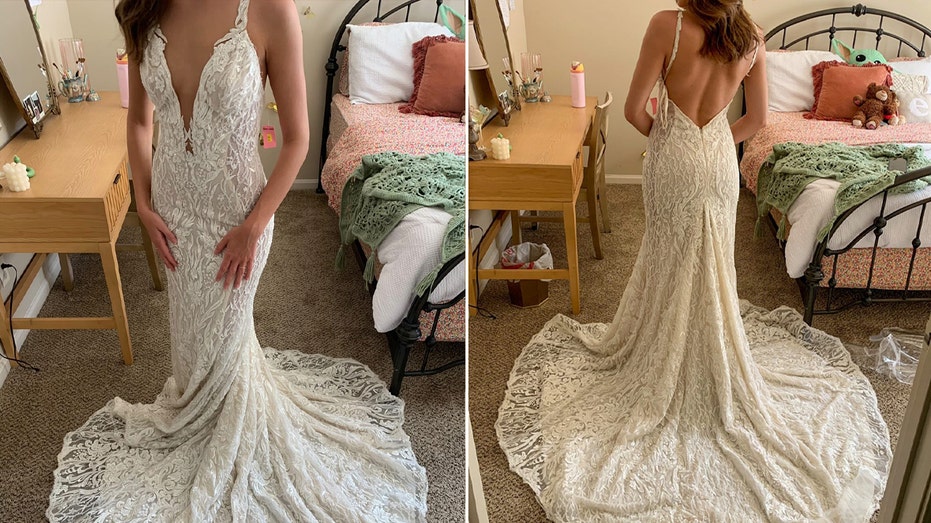 goodwill wedding gown split