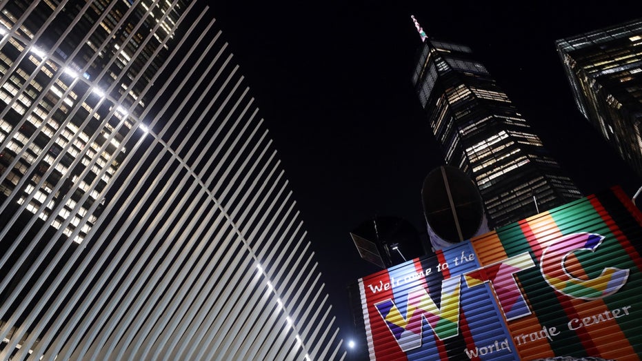 night view of One World Trade Center