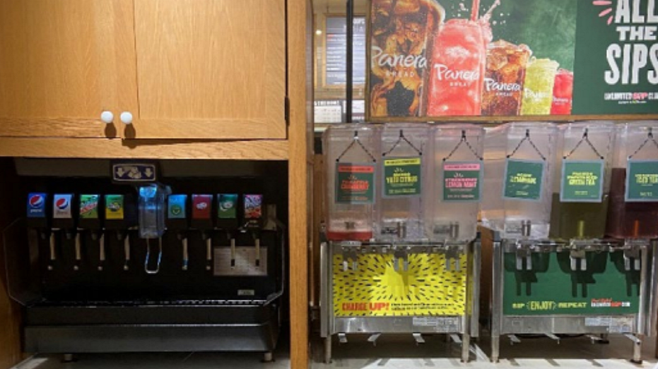 Panera beverage display in store