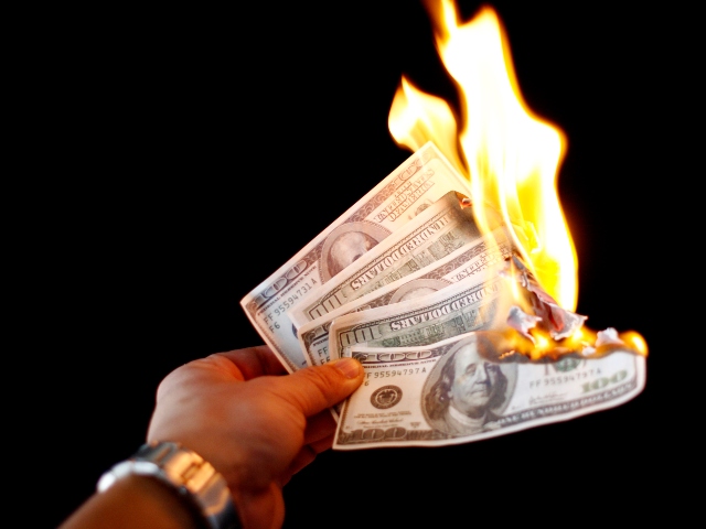 burning money