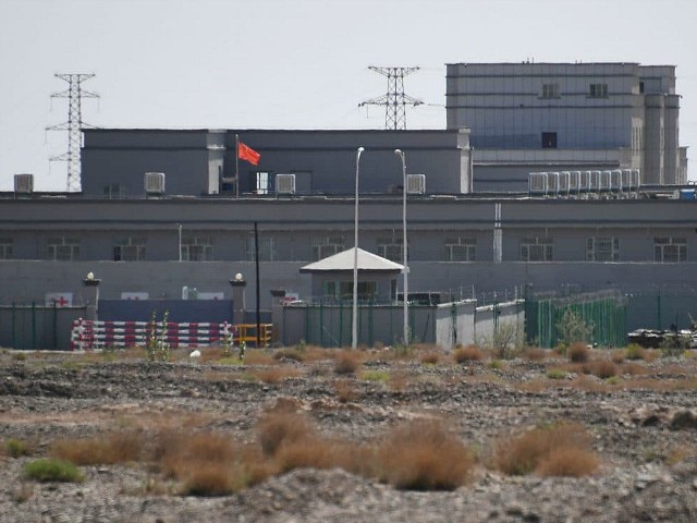 This photo taken on June 2, 2019 shows a facility believed to be a re-education camp where mostly Muslim ethnic minorities are detained, in Artux, north of Kashgar in China's western Xinjiang region. - While Muslims around the world celebrated the end of Ramadan with early morning prayers and festivities this week, the recent destruction of dozens of mosques in Xinjiang highlights the increasing pressure Uighurs and other ethnic minorities face in the heavily-policed region. (Photo by GREG BAKER / AFP) / To go with AFP story China-politics-rights-religion-Xinjiang, FOCUS by Eva Xiao and Pak Yiu (Photo credit should read GREG BAKER/AFP/Getty Images)