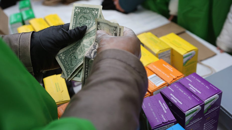 Girl scout cookie sales