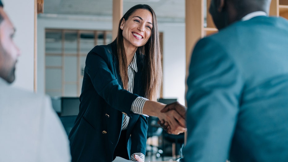 business people shaking hands