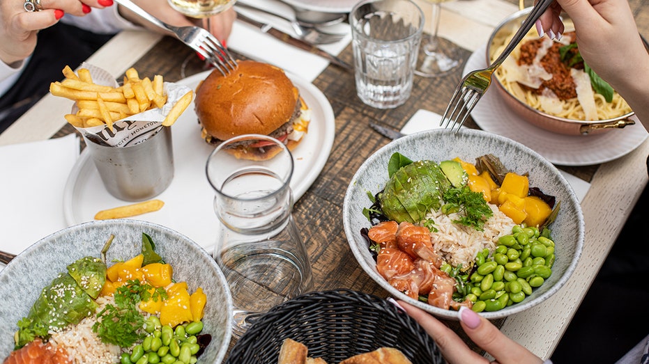 Table full of food