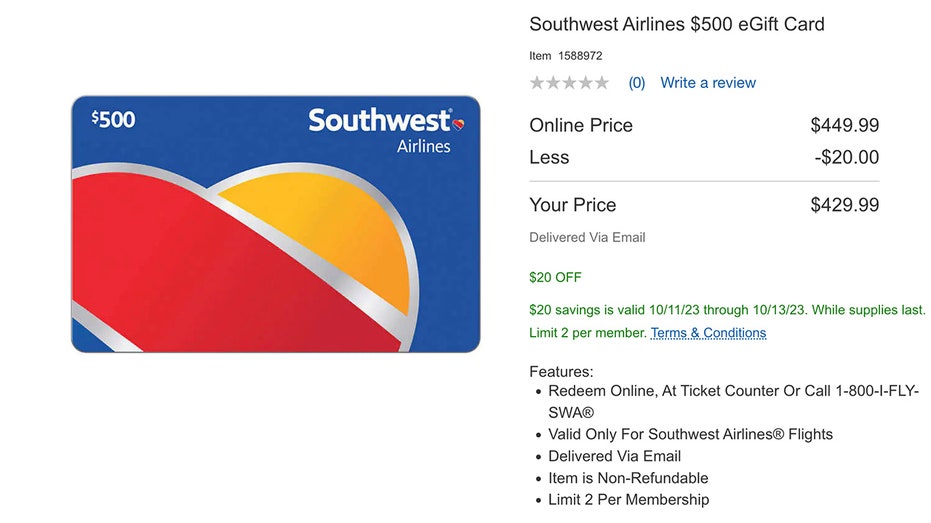 southwest gift card