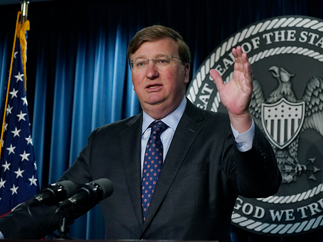 Mississippi Gov. Tate Reeves speaks during a news conference, May 18, 2022, in Jackson, Miss. The Republican governor signed bills in April to create a $10 million infrastructure grant program for private schools, staring in July. On Wednesday, June 15, 2022, Parents for Public Schools filed a lawsuit challenging the grant program and saying the Mississippi Constitution bans the use of public money for private schools. (AP Photo/Rogelio V. Solis, File)