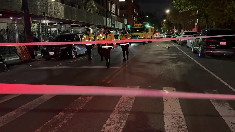 Crime scene tape Uber Eats hit-and-run