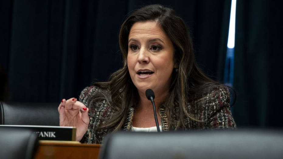 Representative Elise Stefanik speaking during a congressional hearing