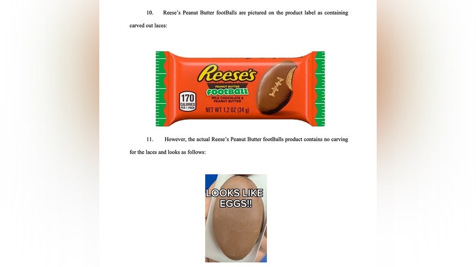 screenshot of lawsuit describing Hershey's supposed deception