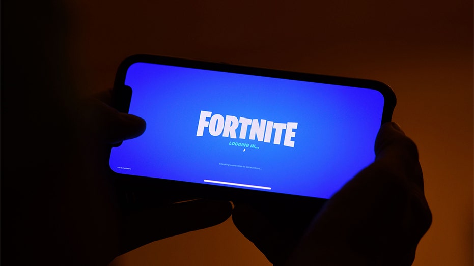 Fortnite on a smartphone