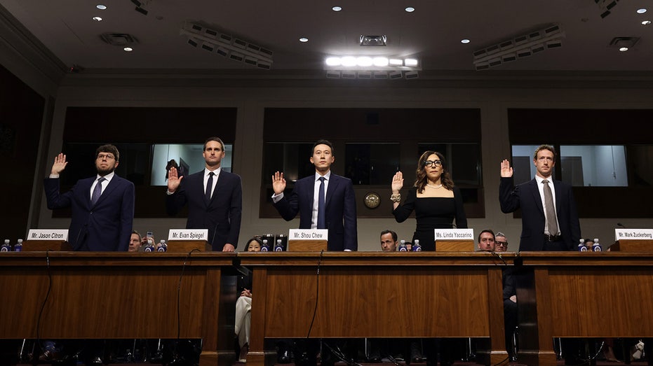 Big Tech CEOs sworn into Senate hearing