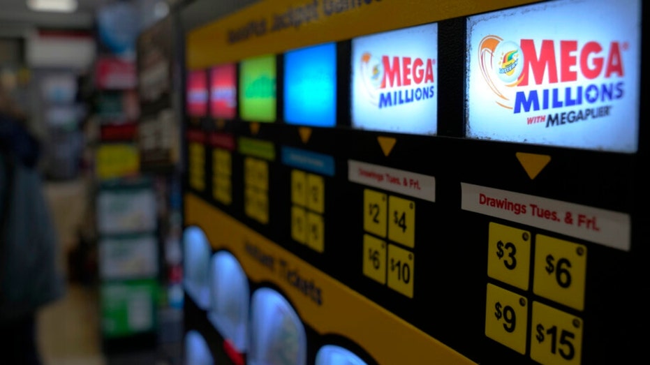 A lottery ticket vending machine