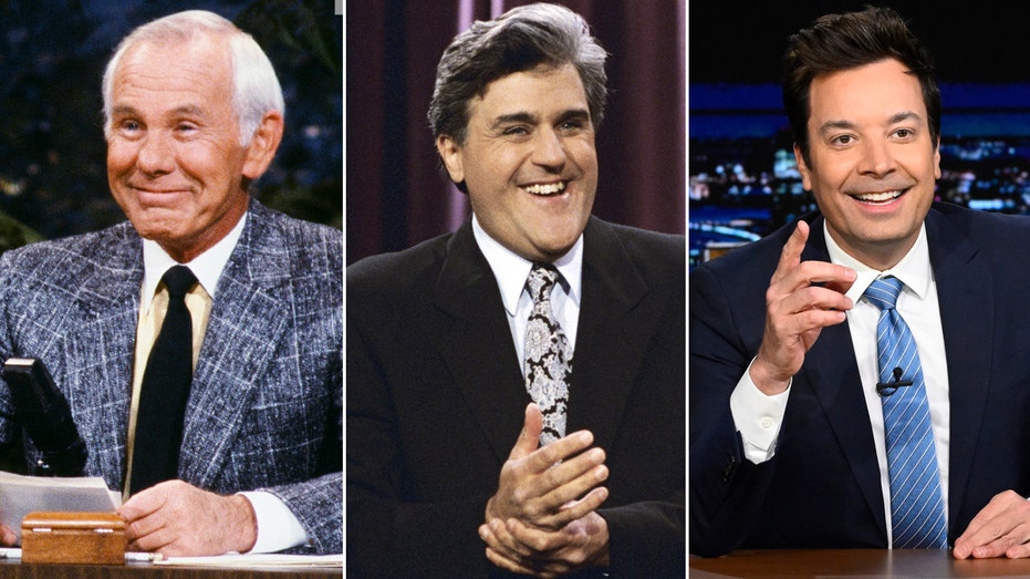 Johnny Carson, Jay Leno, Jimmy Fallon split