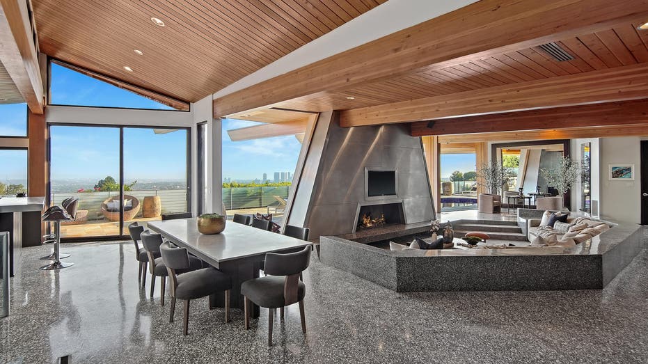 view of kitchen and living room